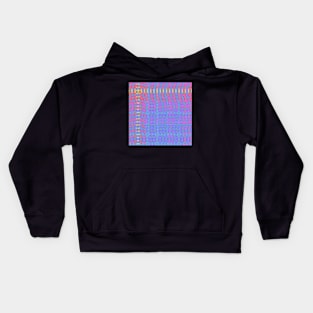 Wavy Plaid Rainbow on Blue Repeat 5748 Kids Hoodie